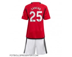 Manchester United Jadon Sancho #25 Hemmatröja Barn 2023-24 Kortärmad (+ korta byxor)